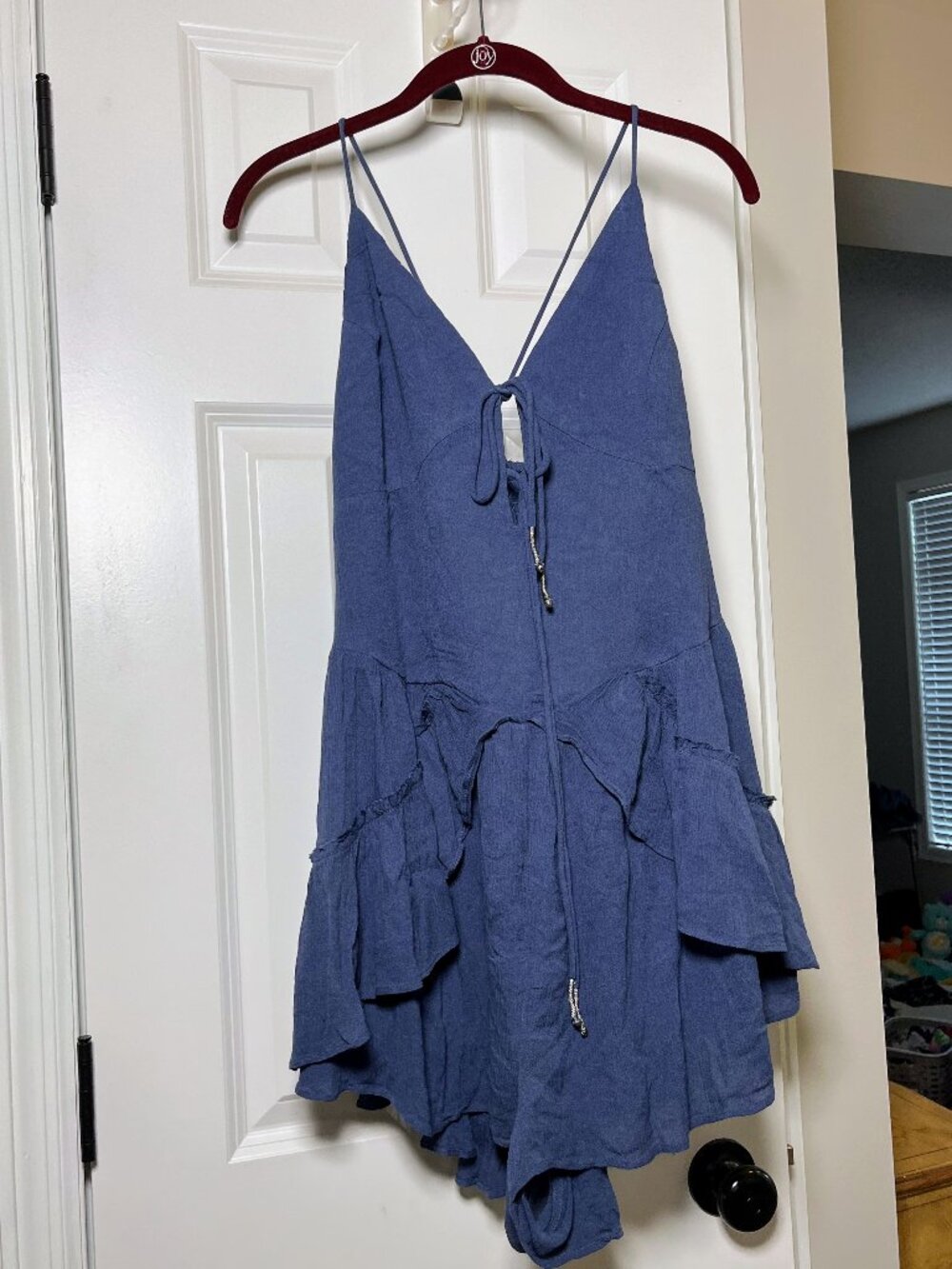 NWT Free People FreeEst Brielle Romper Dark Denim Blue Small S New